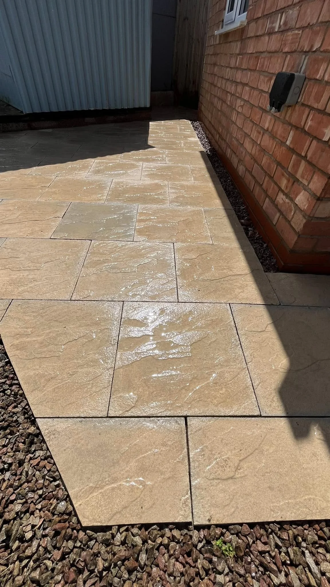 Patio slabs after jet washing in Bromsgrove